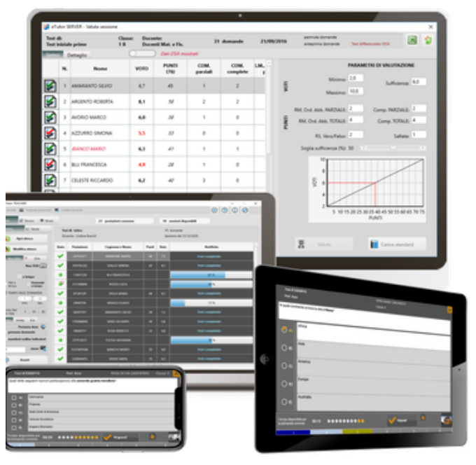 eTutor TestValue su PC, laptop, tablet e smartphone